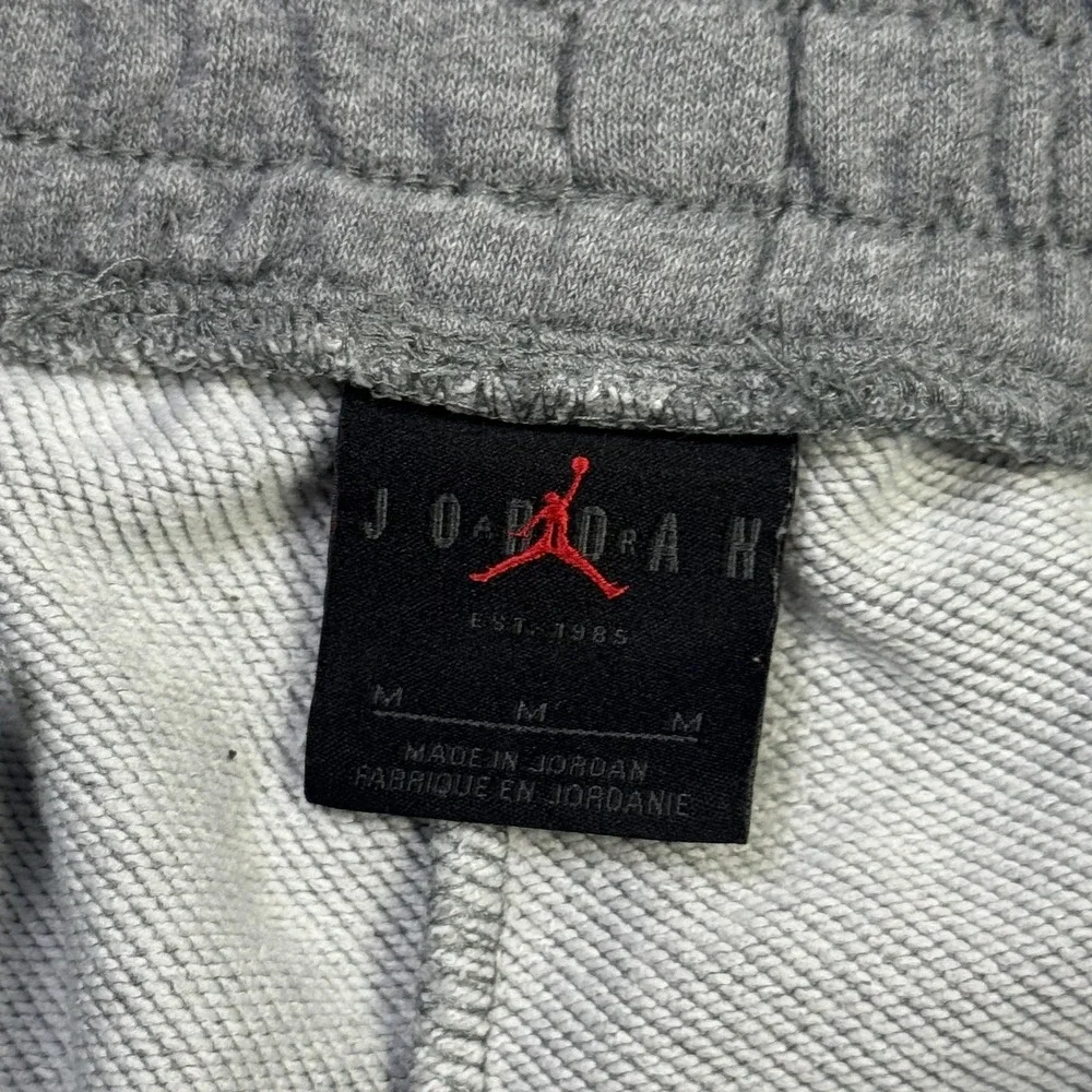 Nike Jordan Sweatpants Pants Mens M Gray French Terry Drawstring Pockets Tapered
